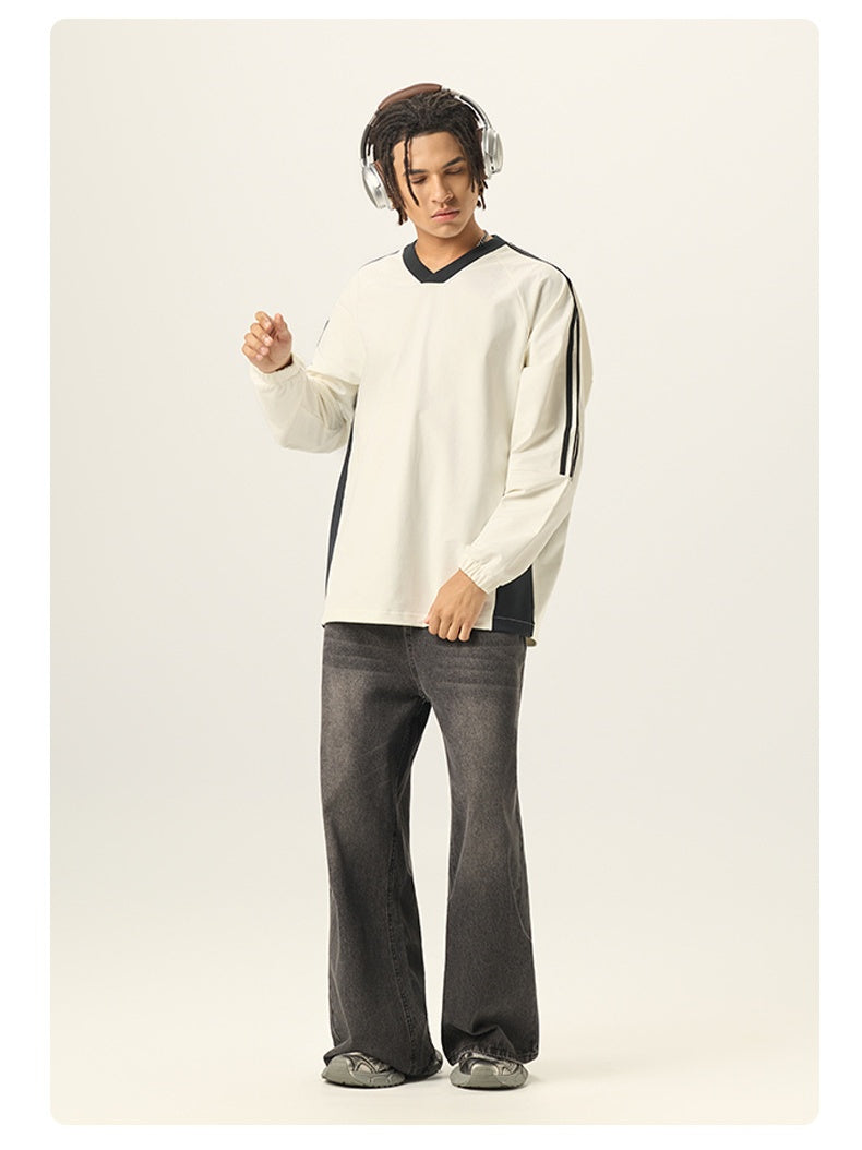 Liber Summer Neutral wear Splicing Contrasting colors T-shirts