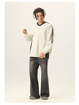 Liber Summer Neutral wear Splicing Contrasting colors T-shirts