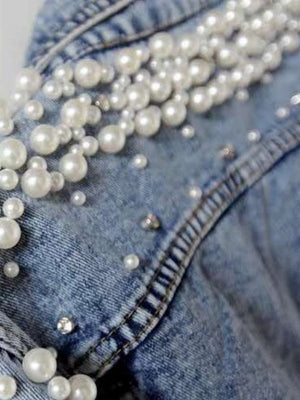 Liber Autumn Women's Pearl Denim jacket