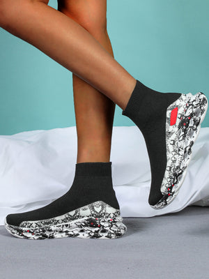 Women's Casual Sneakers With Floral Soles