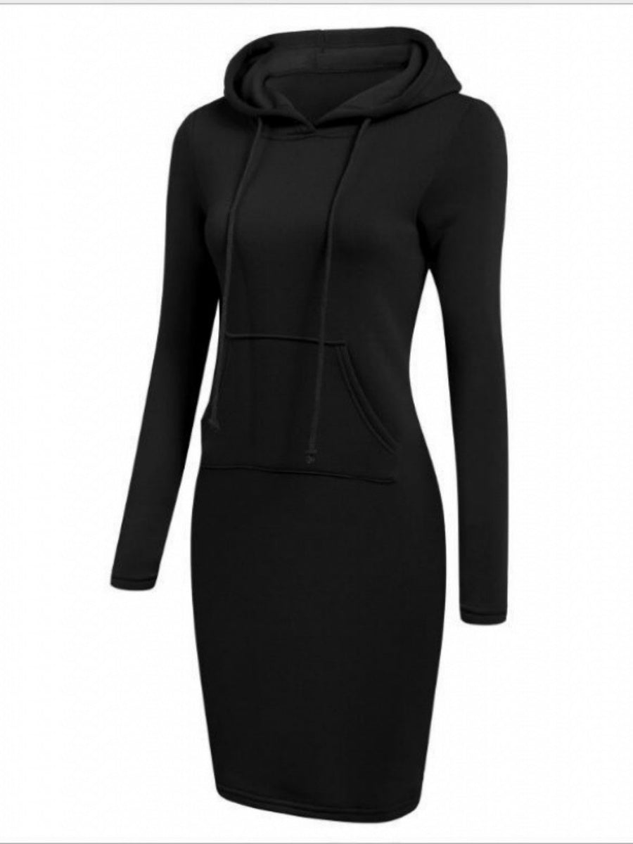 Long Bodycon Long Sleeve Dress Hoodies