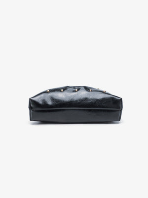 Studded Pleated Clutch Bag