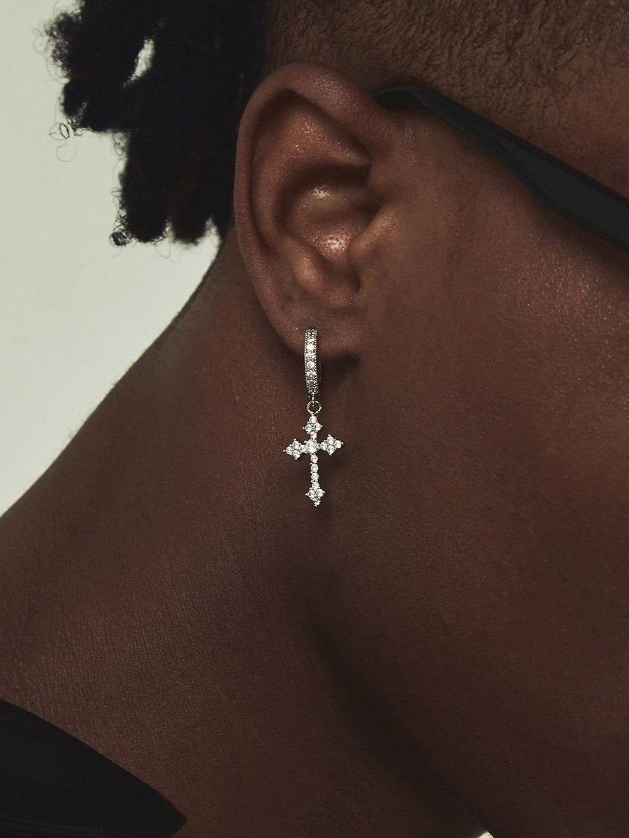Cross Hip Hop Earrings
