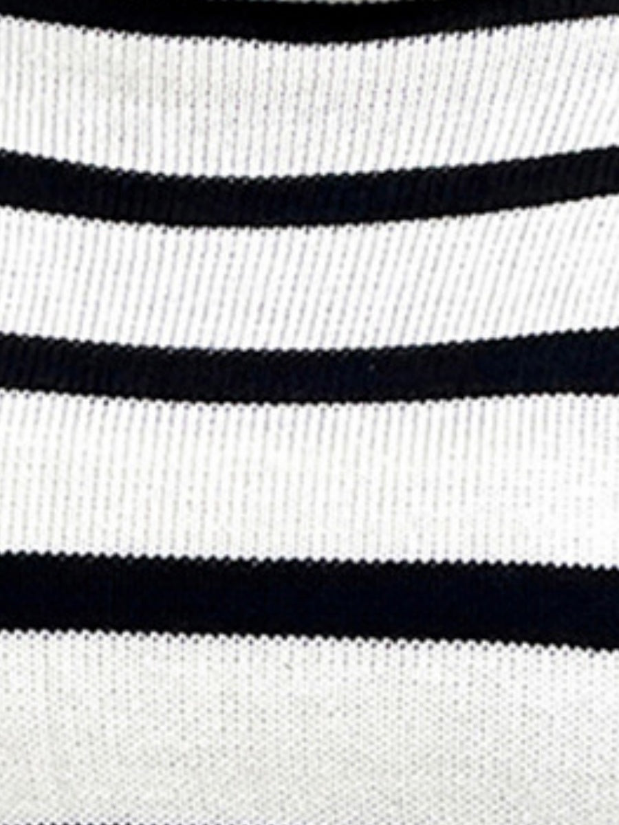 Streifen, kontrastierende Farben, überschnittene Schultern, lockere Pullover