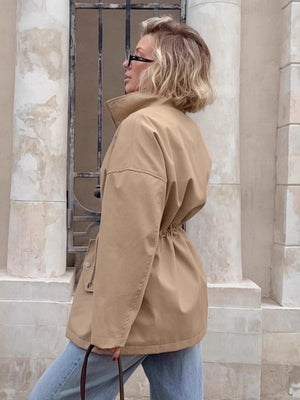 Regular Fit Lace-up Windbreaker