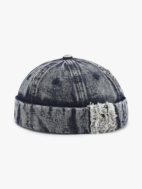 Distressed Washed Denim Hip Hop Melon-shaped Hat