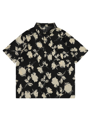 Vintage Floral Lightweight Loose-fit Shirts