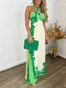 Printed Halter Vacation Parties Maxi Dresses