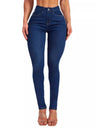 Zipper Stretch High-waisted Hip-hugging Pencil Pants Jeans