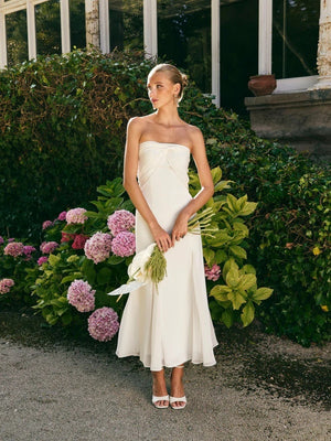 Ribbon Chiffon Solid Color Formal Dress Maxi Dresses