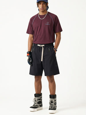 Drawstring Work Clothes Scimitar Shorts