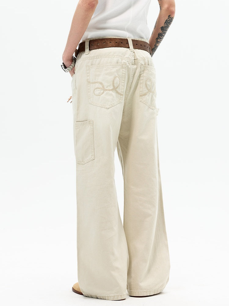 Retro Washed Loose-fit Straight-fit Cleanfit Jeans