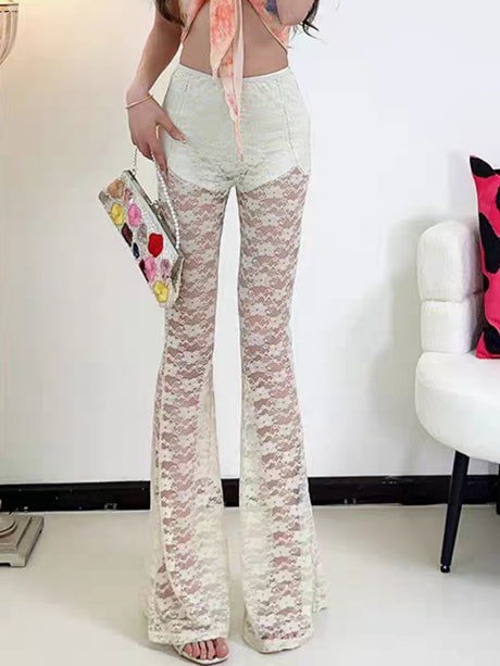 Lace See-through Sexy Mesh High-elasticity Trousers