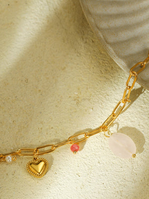 Heart-shaped Pendant Chain Necklace