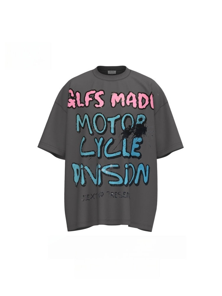 T-shirts à lettres graffiti