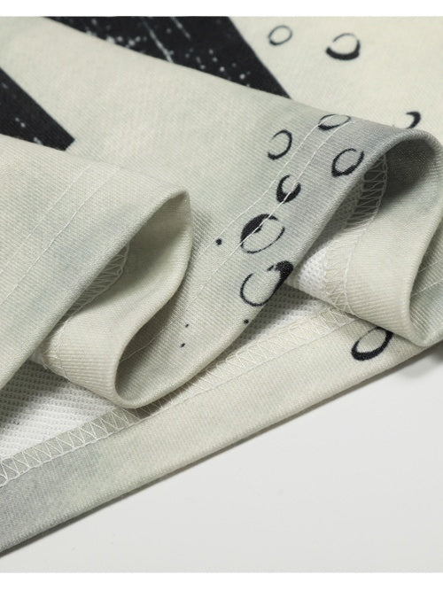 Liber Autumn Neutral wear Printed Gradient T-shirts
