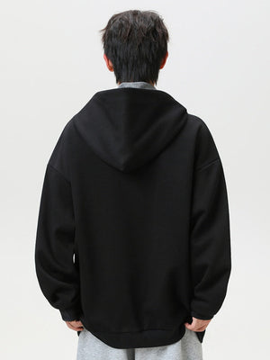 Fake Two Pieces Turtleneck American Loose Hoodies