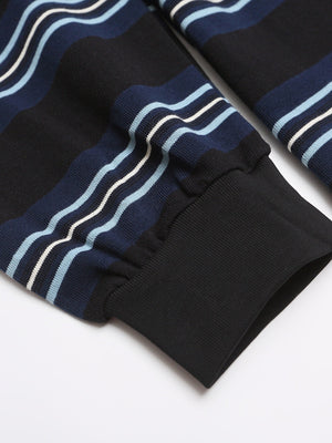 Navy Blue Striped Polo Shirts