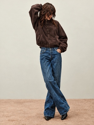 Loose-fitting Zip-up Jacket
