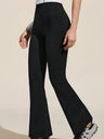 Seamless Exercise Yoga Fitness High-waisted, Tummy-flattening Elastic Flared Trousers