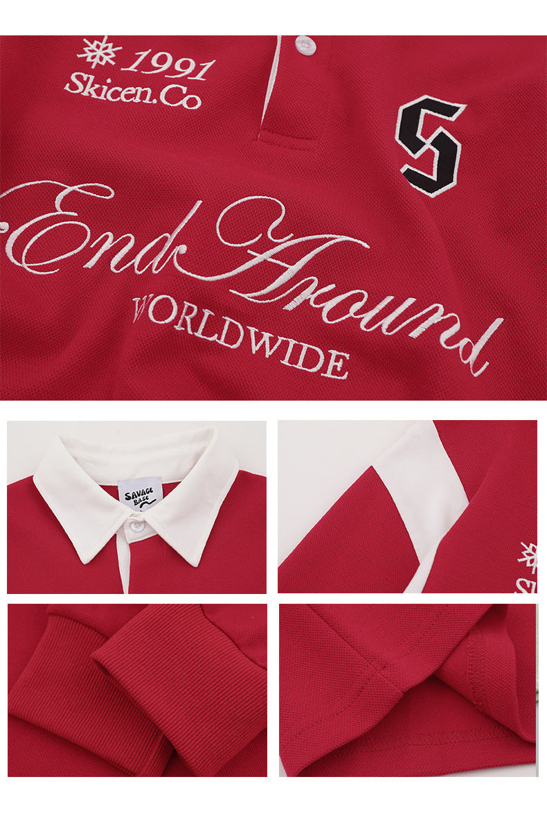 Liber Autumn Men's Letter Polo Shirts