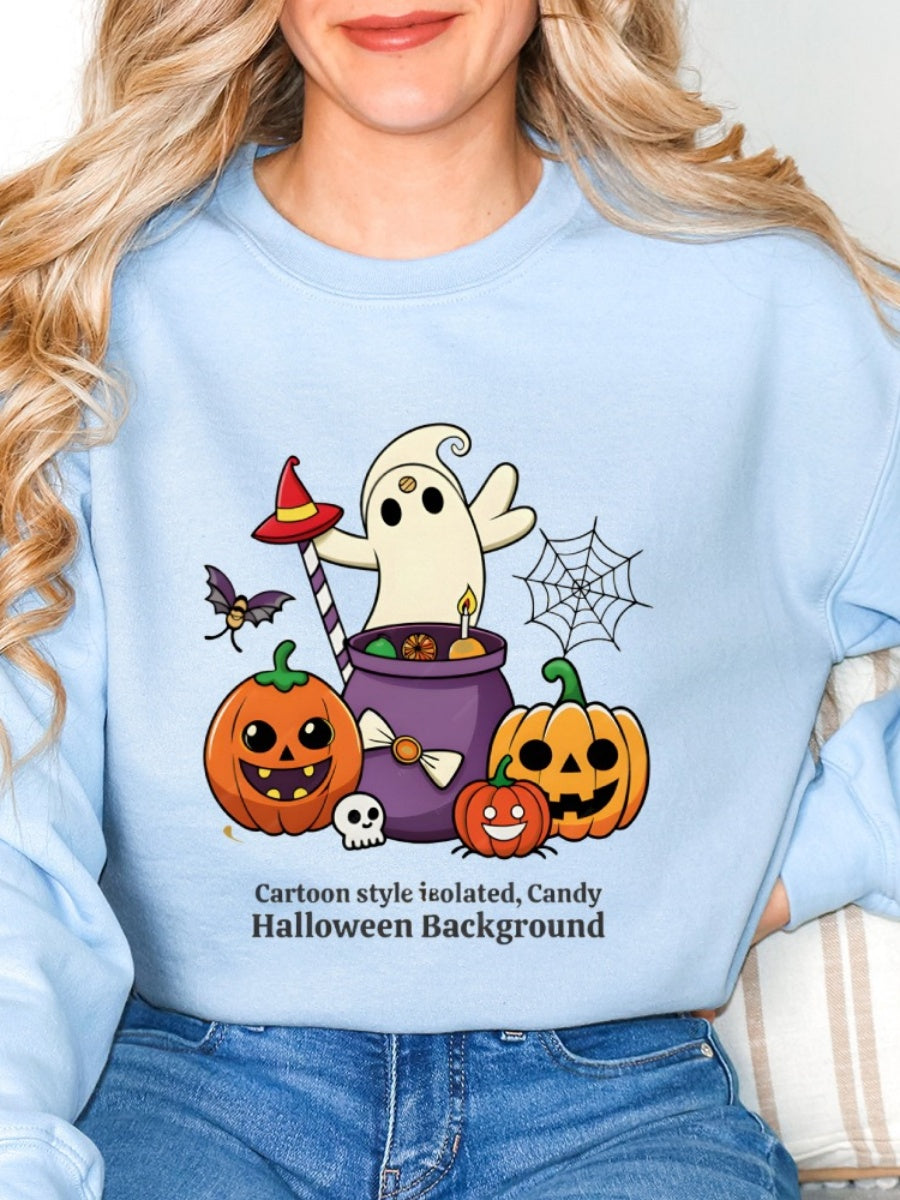 Halloween Pullover Printed Sweatshirt