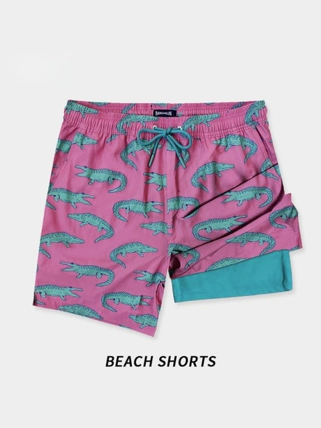 Outerwear Loose-fit Breathable Quick-drying Double Layer Beach Shorts