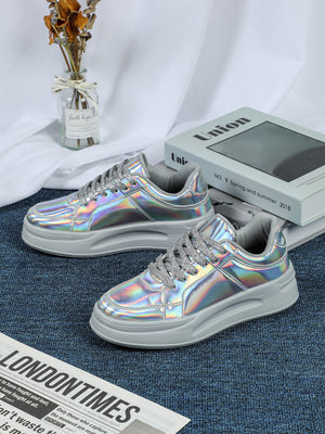 Bright Silver Women's Casual Sports Shoes