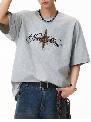 Leopard Print Retro Loose-fit T-shirts