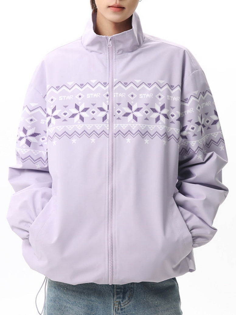 Fair Isle Jacquard Loose-fit Jackets