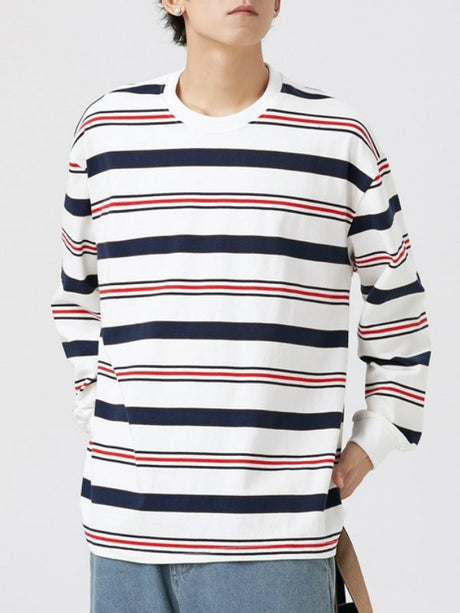 Stripes Crew Neck T-shirts