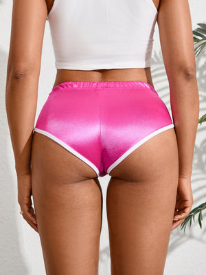 Color Blocking Exercise Yoga Fitness Elastic And Sexy Shorts