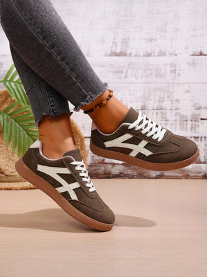 Retro Color-blocked German Training Shoes And Sneakers