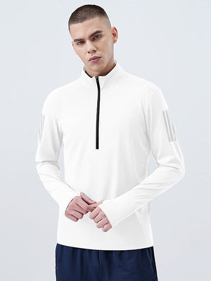 Fitness High Elasticity Quick-drying Long Sleeve Running Cycling Train Stand Collar Half Zipper Sweatshirts