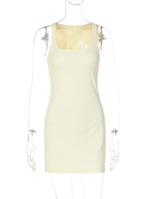 Slim Fit Hip Body Camisoles Mini&Short Dresses