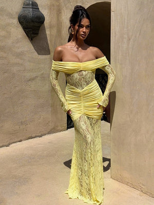 Liber Autumn Women's Solid Color Maxi Dresses