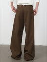 Stereo Double Pleat A-shape Loose-fit Dress Pants Pants
