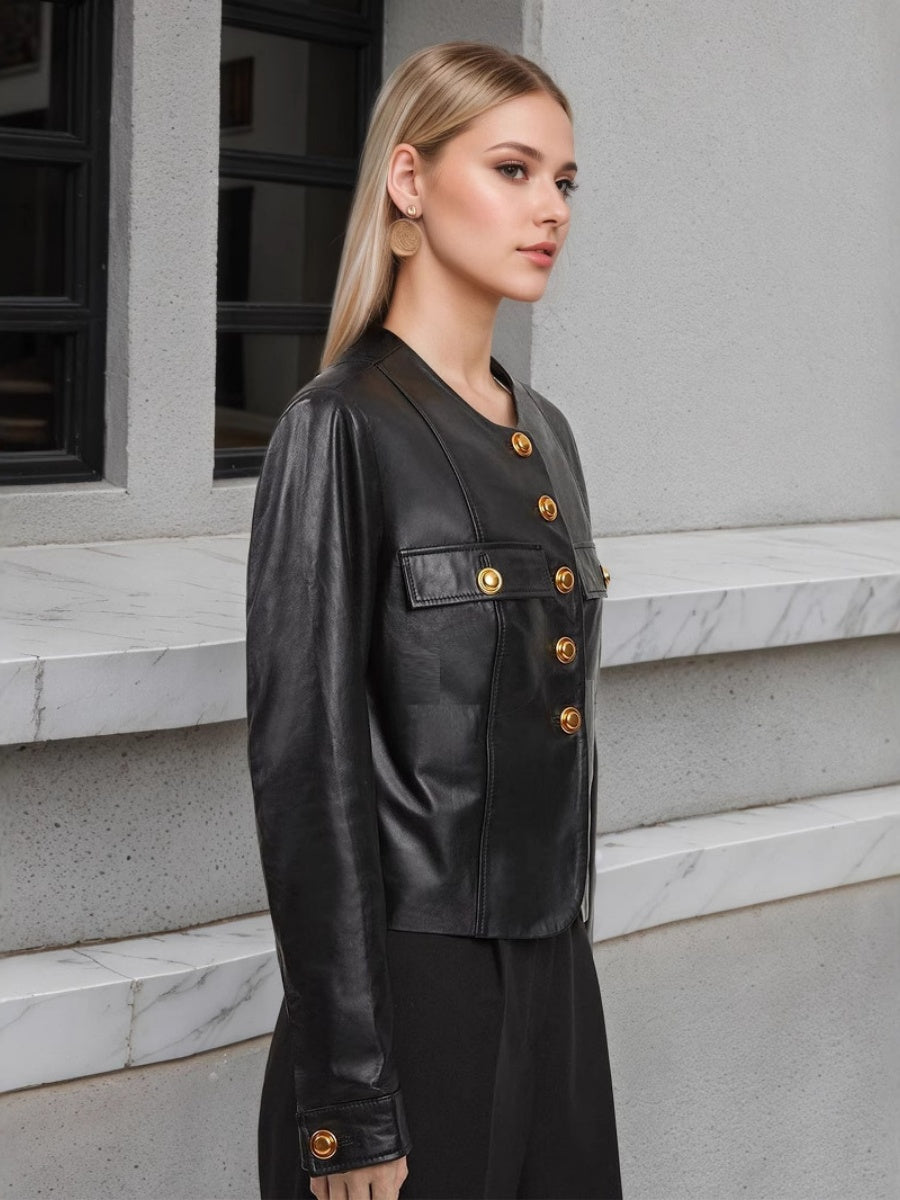 Liber Summer Women's Buttons Solid Color Jackets