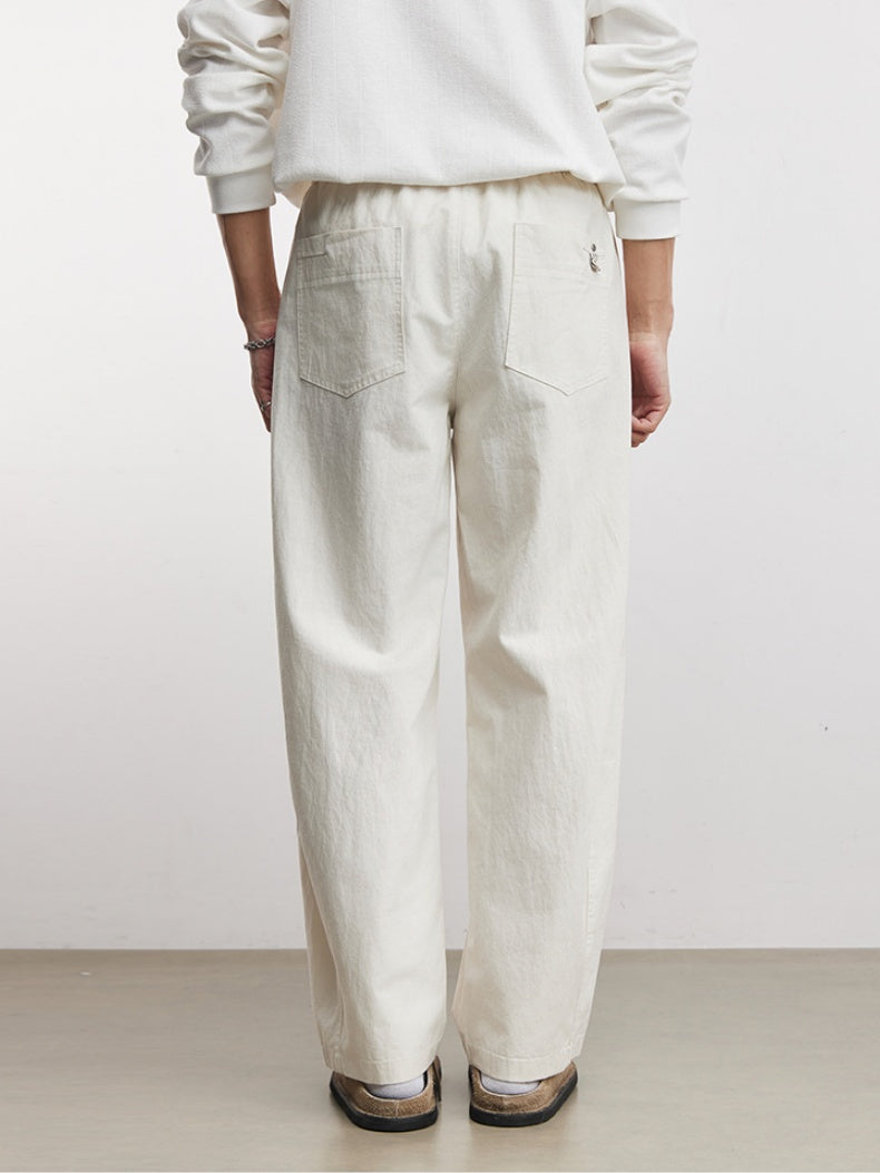 Loose-fit Simple Versatile Straight-fit Pants