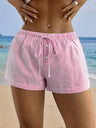 Stripes Elastic Strap Shorts