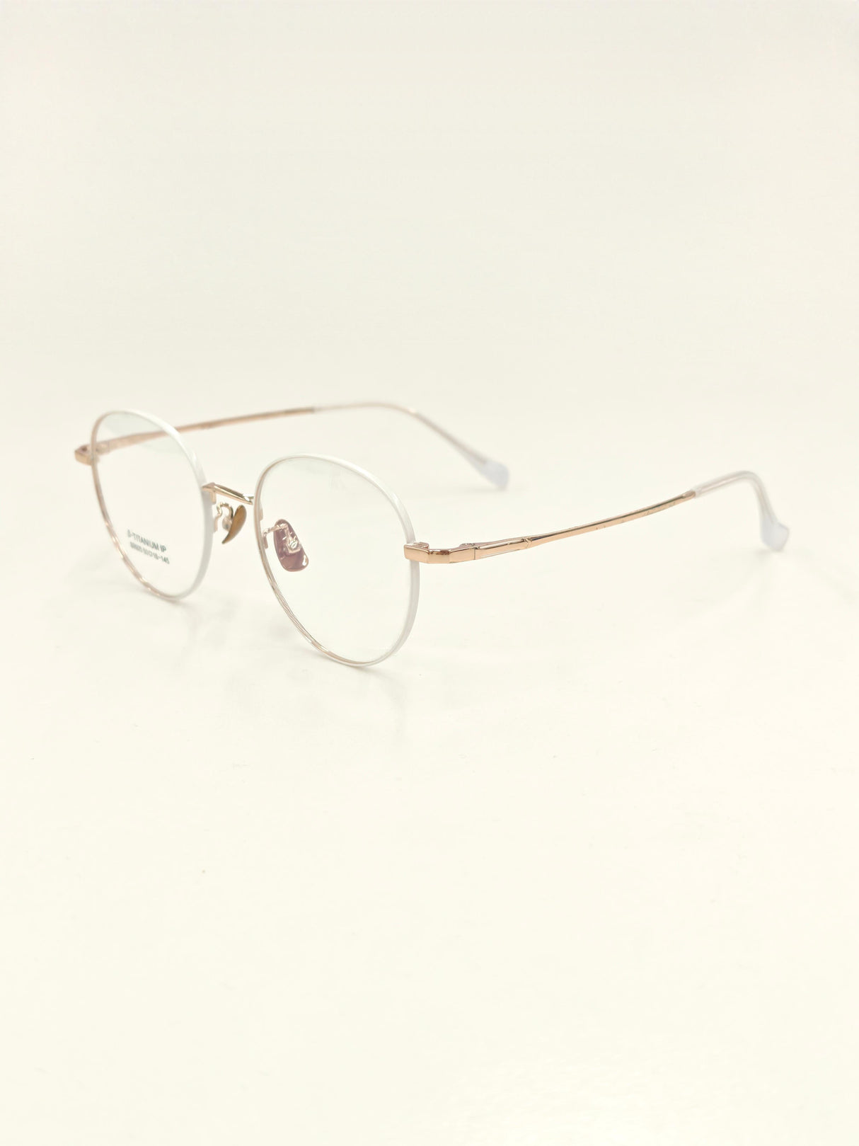 White-framed Gold Eyeglasses
