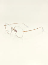 White-framed Gold Eyeglasses