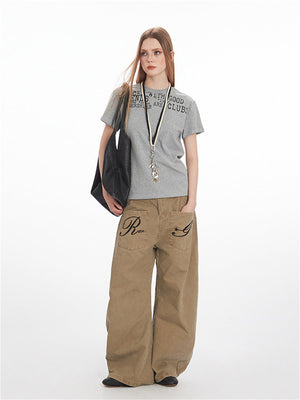 Liber Summer Women's Printed Letter T-shirts