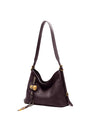 A Hobo Bag Made Of Vegetable-tanned Cowhide With Magnetic Pockets, Perfect For Crossbody, Tote, Or Shoulder Use. A Spring Women's Bag.