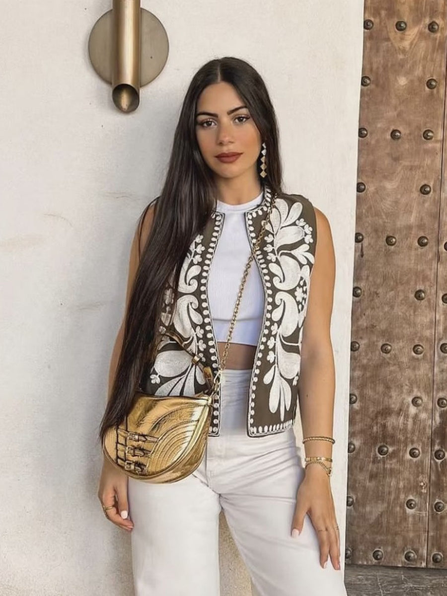 Liber Gothic Women's Embroidery Vests