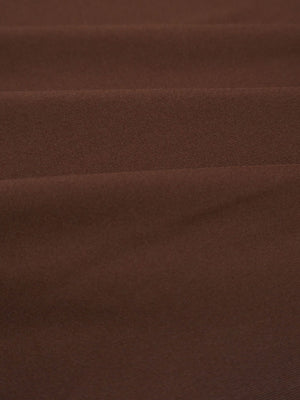 Slim-fit Pleated Solid Color Long Dress