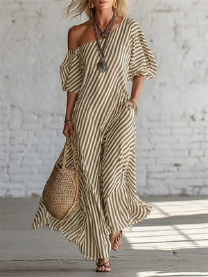Simple Solid Color Patchwork Dress