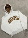 INS Leopard Print Letters Stickerei Hoodies Set