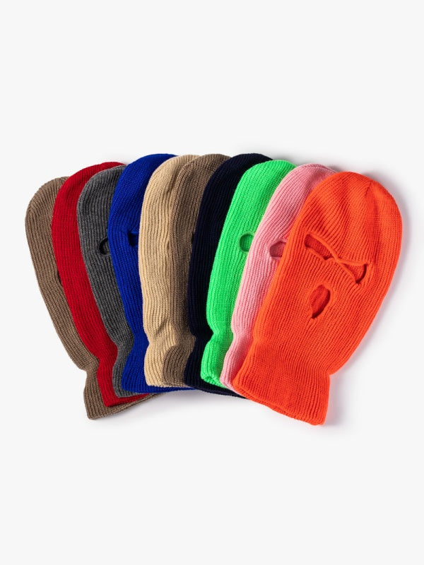 Cagoule en maille style hip-hop, bonnet masque à œil ouvert, masque de ski d'hiver pour le cyclisme