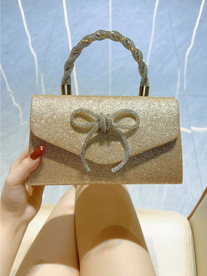 Liber Four Seasons ACC Sequin Bow Small Square Bag